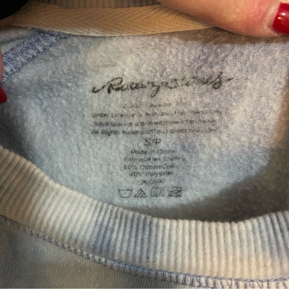 The Rolling Stones Tongue Boyfriend Graphic Tie Dyed Sweatshirt Size S Oversized - Picture 8 of 8